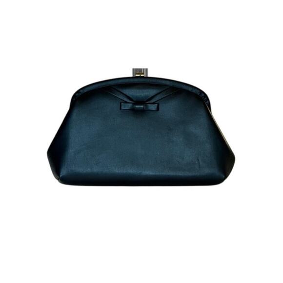 None and/or Unknown Handbags - Black Bow Clasp Clutch